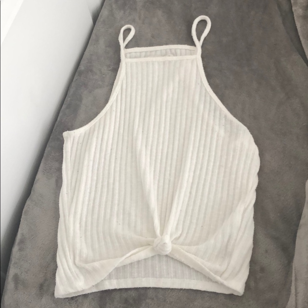 White halter top